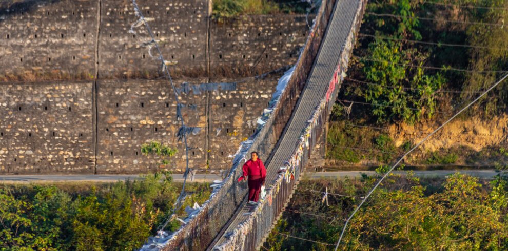 punakha suspension bridge bhupen ghimiray